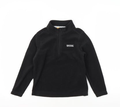 Regatta Boys Black Fleece Sweatshirt, 7-8 Years, High Neck