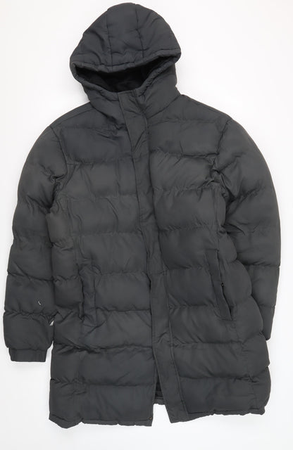 Mens UK Size M Brave Soul Black Puffer Jacket