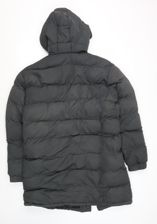 Mens UK Size M Brave Soul Black Puffer Jacket