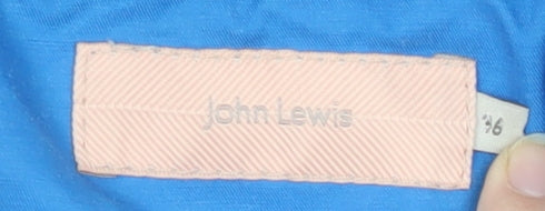 John Lewis Women's Blue Mid-Length Belted Coat, Size 6