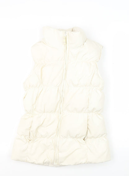 Lands' End Girls Ivory Puffer Jacket 10-11 Years Winter