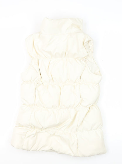Lands' End Girls Ivory Puffer Jacket 10-11 Years Winter