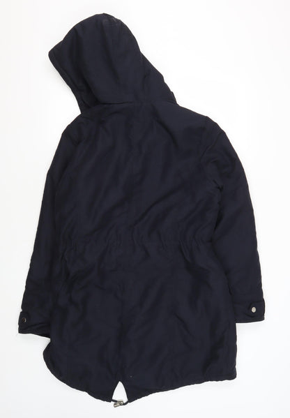 Womens UK Size 12 Dorothy Perkins Black Parka Coat