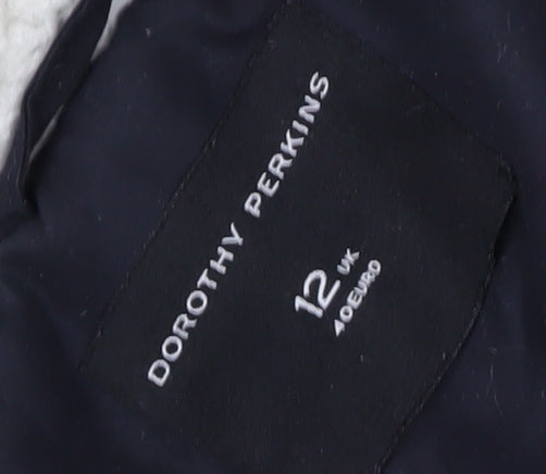 Womens UK Size 12 Dorothy Perkins Black Parka Coat