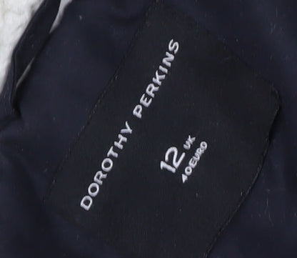Womens UK Size 12 Dorothy Perkins Black Parka Coat