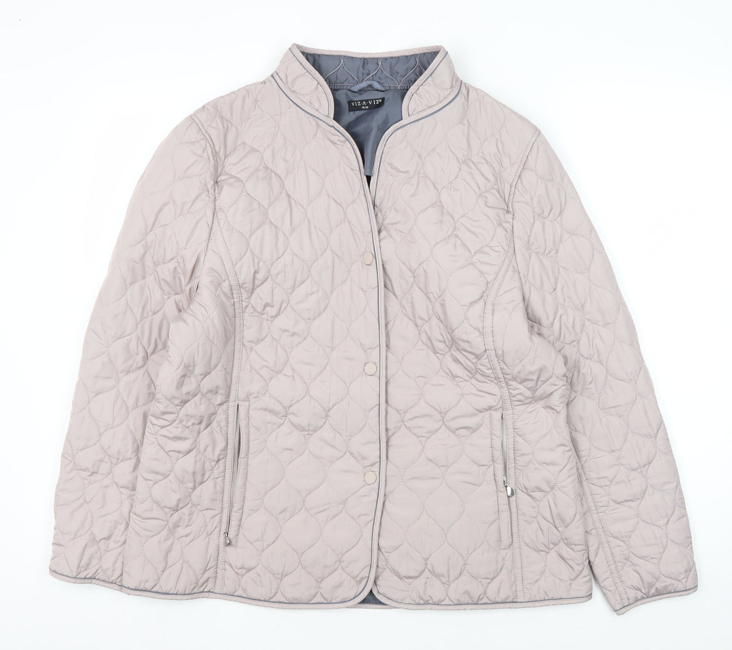 VIZ A VIZ Women's Beige Quilted Jacket Size 16
