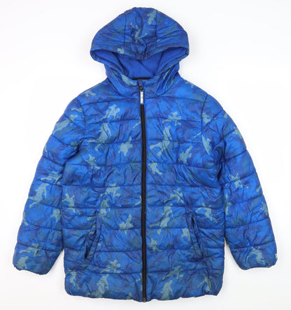 Fortnite Boys Blue Camouflage Puffer Jacket 12-13 Years