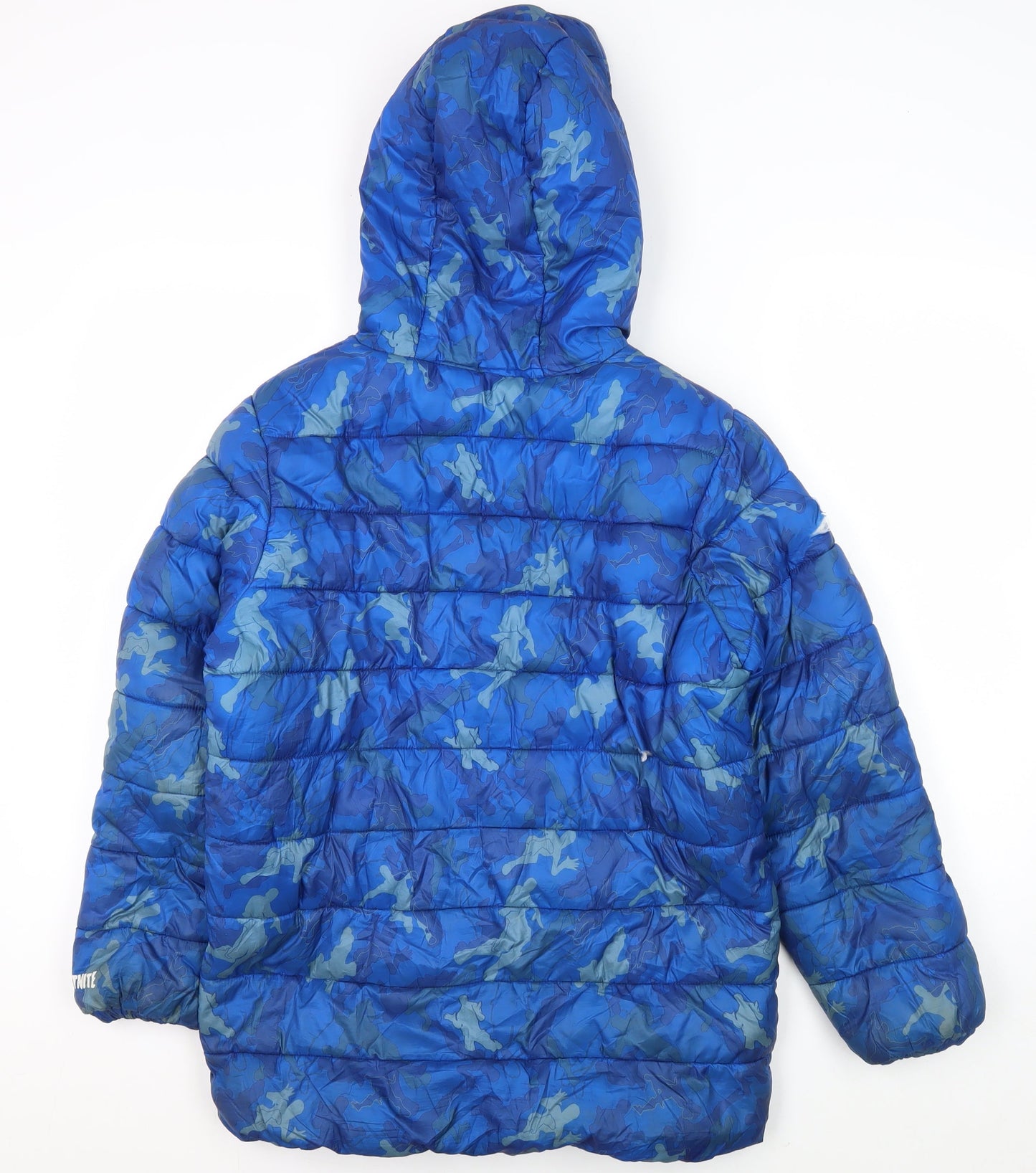 Fortnite Boys Blue Camouflage Puffer Jacket 12-13 Years