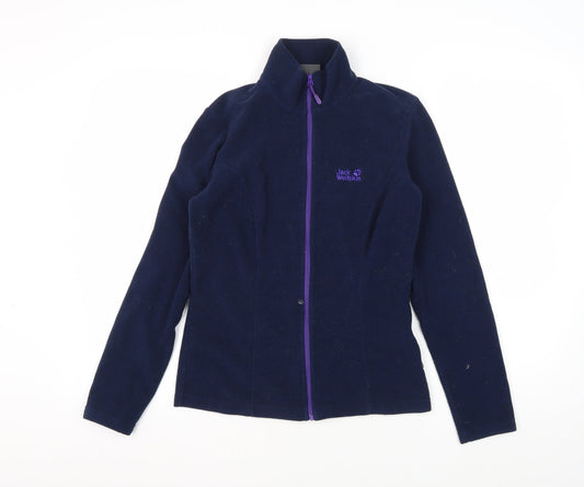 Additional front view of Jack Wolfskin Women's Blue Full Zip Jacket, size 6