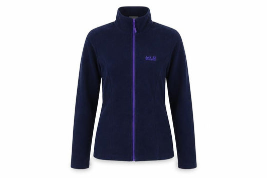Front view of Jack Wolfskin Women's Blue Full Zip Jacket, size 6