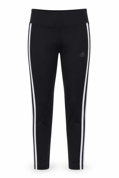 Front view of Adidas Women’s Black Track Pants, size S, Moisture Wicking