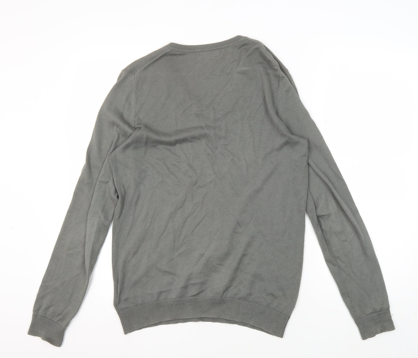 Gap Men's XS Grey V-Neck Pullover Jumper