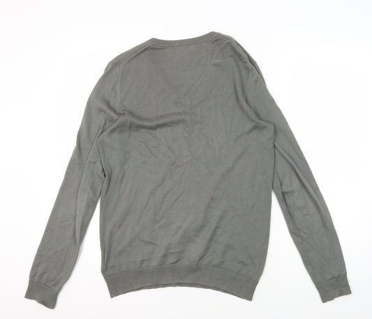 Gap Men's XS Grey V-Neck Pullover Jumper