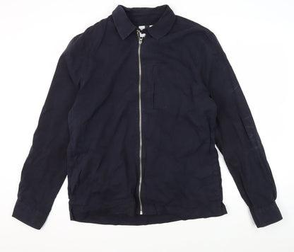Mens UK Size L Topman Blue Basic Jacket