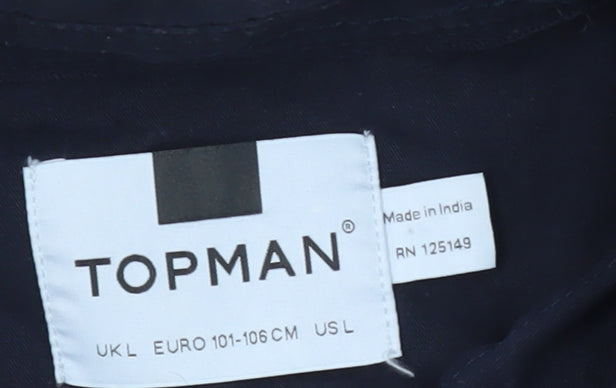 Mens UK Size L Topman Blue Basic Jacket