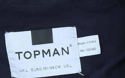 Mens UK Size L Topman Blue Basic Jacket