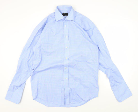 Mens UK Collar Size 15 John Lewis Smart Blue  Dress Shirt