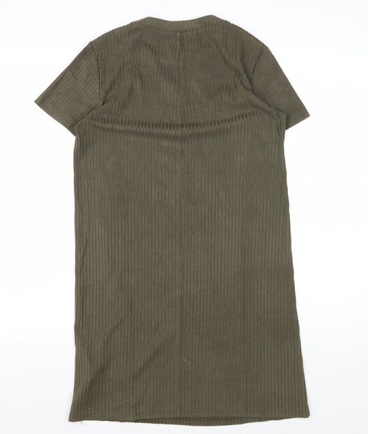 Zara Women’s Green Sheath Dress - Size 10