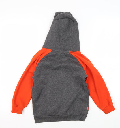 Slazenger Boys Grey Orange Pullover Hoodie 5-6 Years