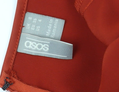 Womens UK Size 8 ASOS One-Piece Red Jumpsuit