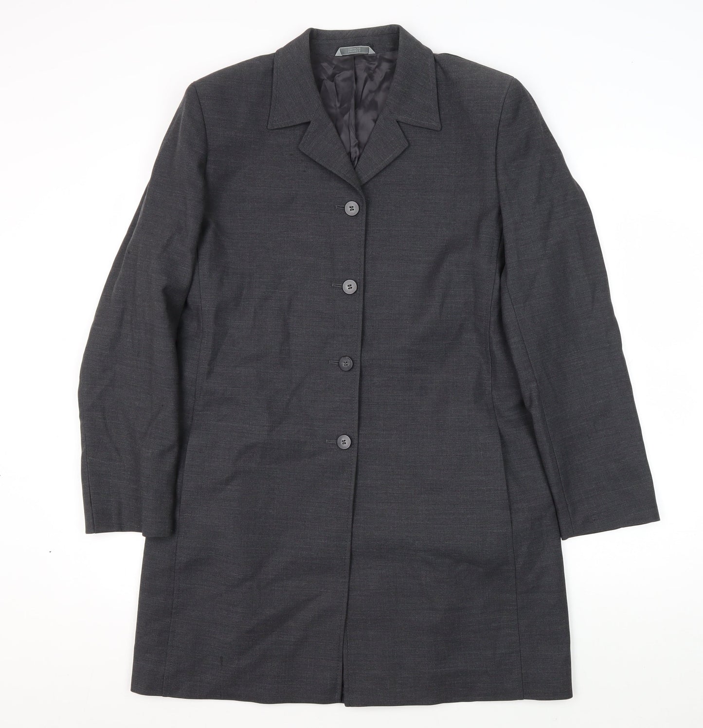 Marks and Spencer Women's Grey Wool Blazer, Size 14