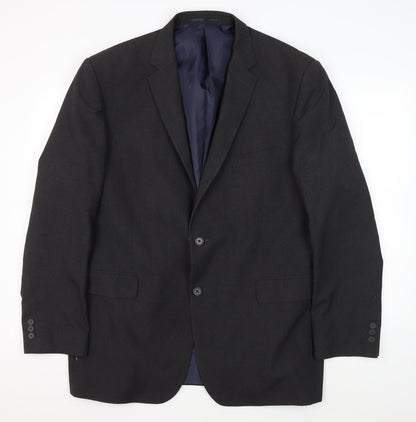 Mens UK Size 46 Scott & Taylor Regular Black Suit Jacket