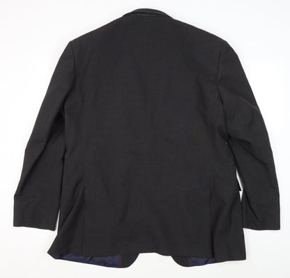 Mens UK Size 46 Scott & Taylor Regular Black Suit Jacket
