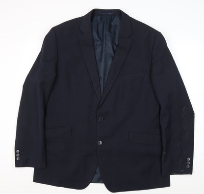 Mens UK Size 46 Scott & Taylor Regular Blue Suit Jacket