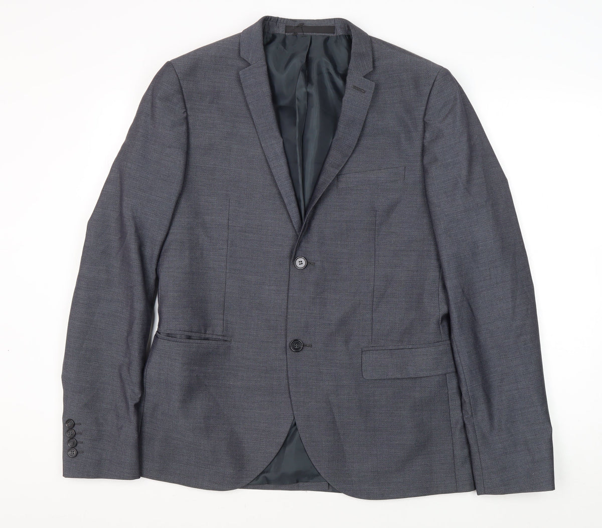 Mens UK Size 40 Topman Regular Grey Suit Jacket