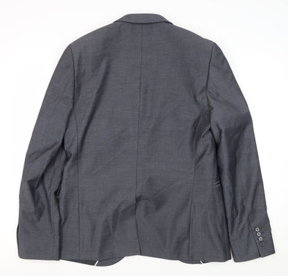 Mens UK Size 40 Topman Regular Grey Suit Jacket