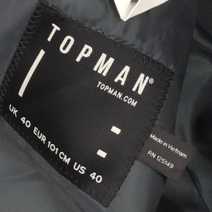 Mens UK Size 40 Topman Regular Grey Suit Jacket