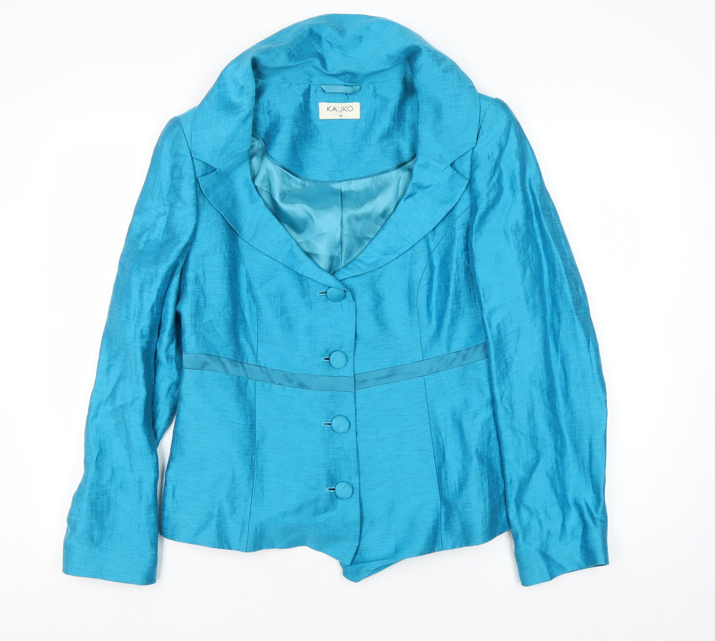 Kaliko Women's Blue Blazer, Size 14, Long Sleeve