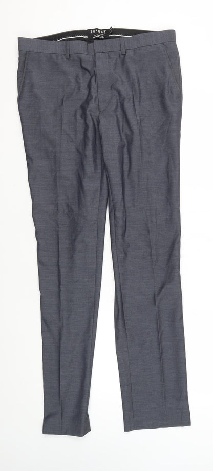 Topman Men's Blue Trousers Size L
