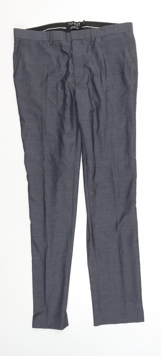 Topman Men's Blue Trousers Size L