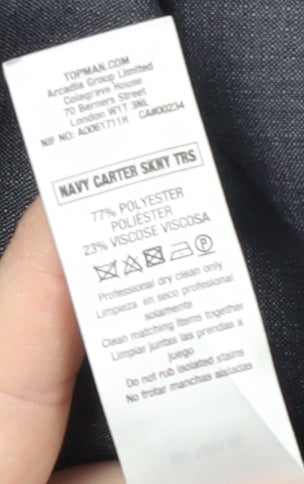 Topman Men's Blue Trousers Size L