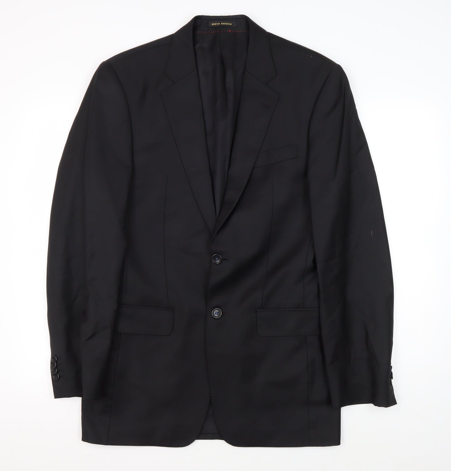 Marco Antonio Men's Black Wool Blazer Size 44