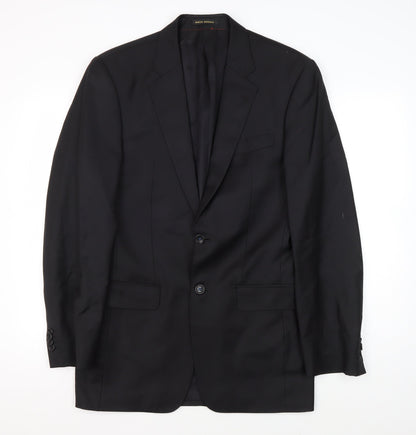 Marco Antonio Men's Black Wool Blazer Size 44