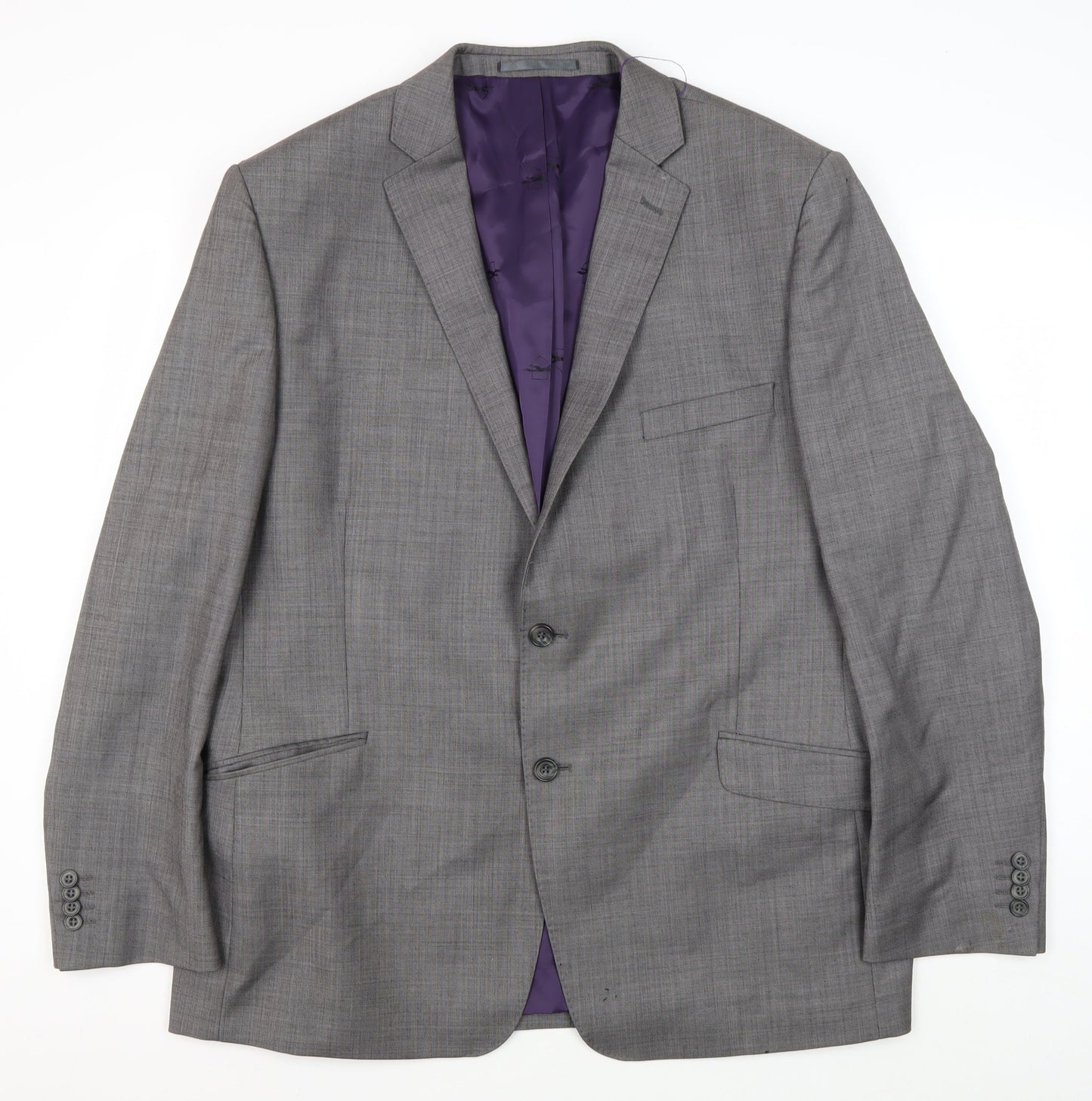 Mens UK Size 46 Paul Costelloe Regular Grey Suit Jacket