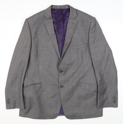 Mens UK Size 46 Paul Costelloe Regular Grey Suit Jacket