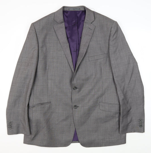 Mens UK Size 46 Paul Costelloe Regular Grey Suit Jacket