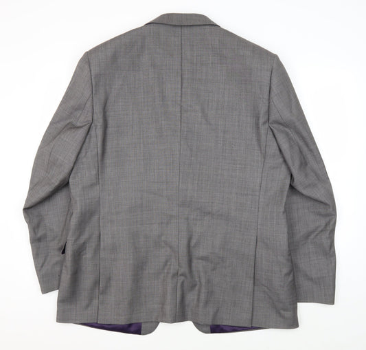 Mens UK Size 46 Paul Costelloe Regular Grey Suit Jacket