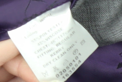 Mens UK Size 46 Paul Costelloe Regular Grey Suit Jacket