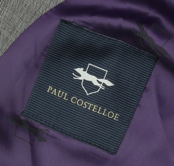 Mens UK Size 46 Paul Costelloe Regular Grey Suit Jacket