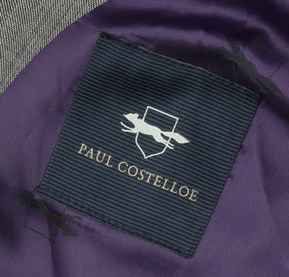 Mens UK Size 46 Paul Costelloe Regular Grey Suit Jacket