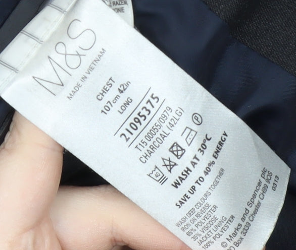 Mens UK Size 42 Marks and Spencer Regular Black Suit Jacket