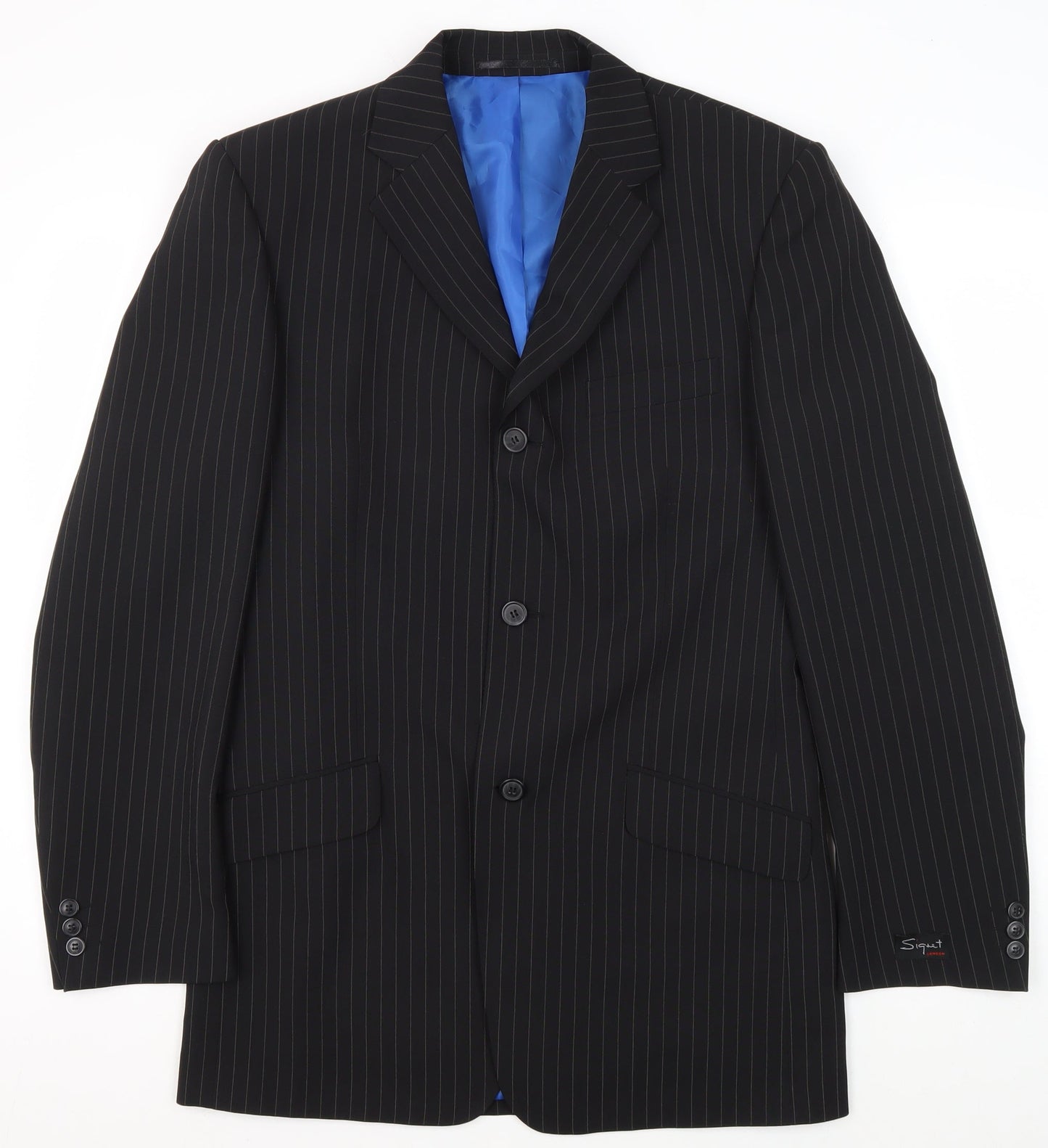 Signet London Men's Blue Striped Blazer Jacket 36 Long