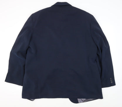 Mens UK Size 46 Marks and Spencer Regular Blue Suit Jacket
