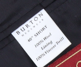 Mens UK Size 40 Burton Regular Grey Suit Jacket