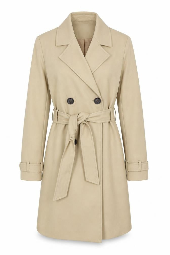 Womens UK Size S VERO MODA Beige Trench Coat
