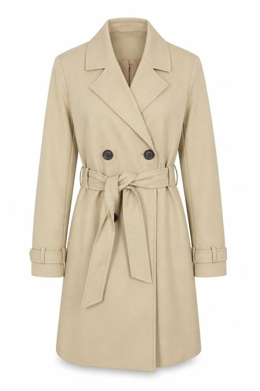 Womens UK Size S VERO MODA Beige Trench Coat